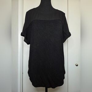 Reitmans Classic Black Short Sleeve Tee